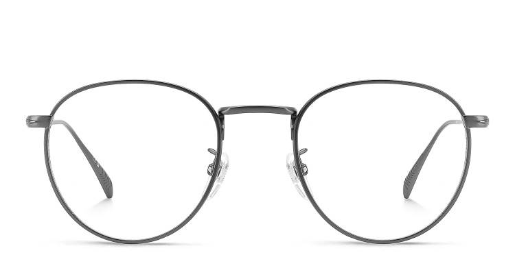 Shop DAVID BECKHAM Timeless Icons Panthos Eyeglasses in Black online.