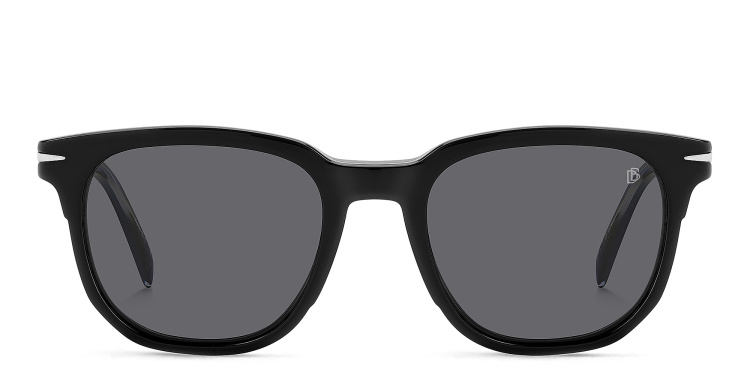 Shop DAVID BECKHAM Style Pioneer Square Eyeglasses in Black online.
