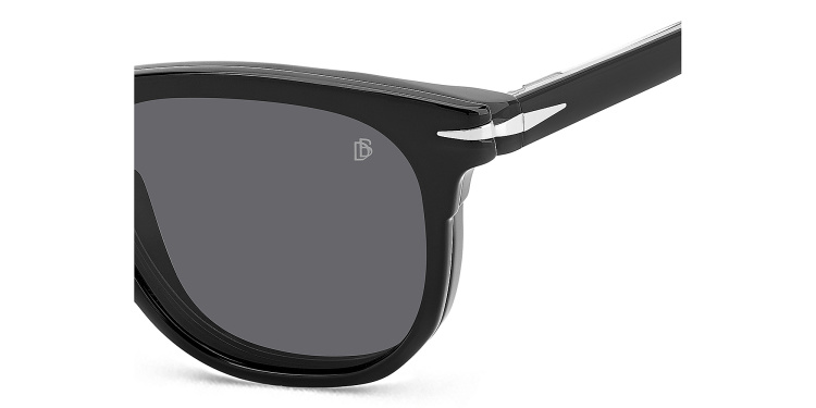 Shop DAVID BECKHAM Style Pioneer Square Eyeglasses in Black online.