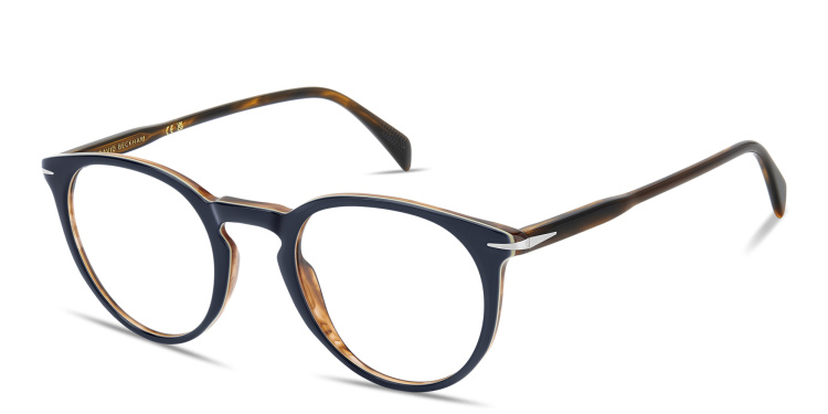 Shop DAVID BECKHAM Talisman Panthos Eyeglasses in Blue online.