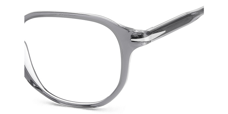 Shop DAVID BECKHAM Timeless Icons Irregular Eyeglasses in Grey online.