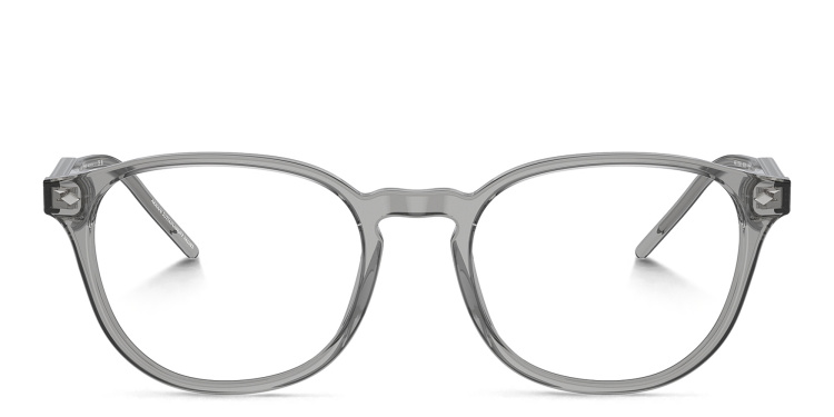 Shop GIORGIO ARMANI Logo Panthos Eyeglasses in Grey online.