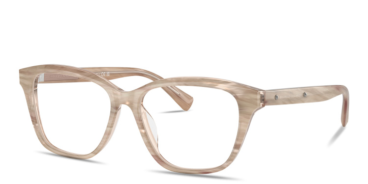Shop BRUNELLO CUCINELLI Logo Cat-Eye Eyeglasses in Beige online.