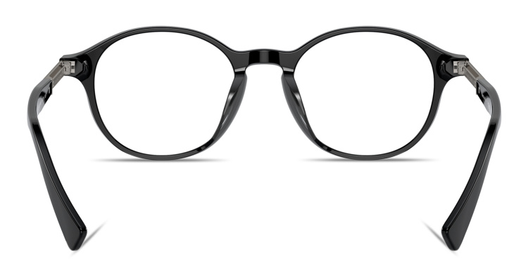 Shop BRUNELLO CUCINELLI Logo Unisex Round Eyeglasses in Black online.