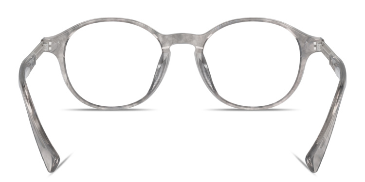 Shop BRUNELLO CUCINELLI Logo Unisex Round Eyeglasses in Grey online.