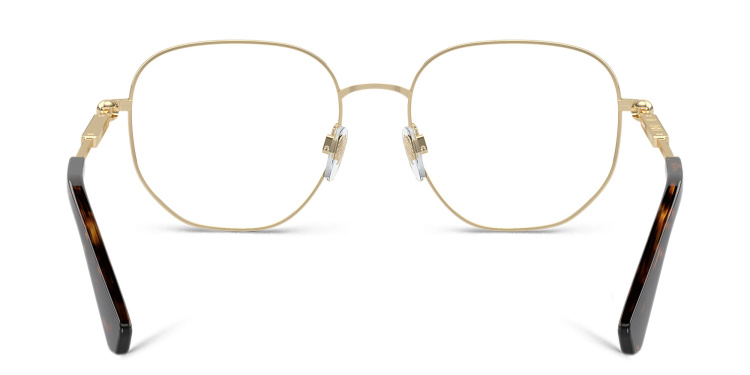 تسوق نظارات طبية غير منتظمة بشعار العلامة بربري بلون ذهبي أونلاين.