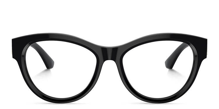 Shop BURBERRY TB Motif Round Eyeglasses in Black online.