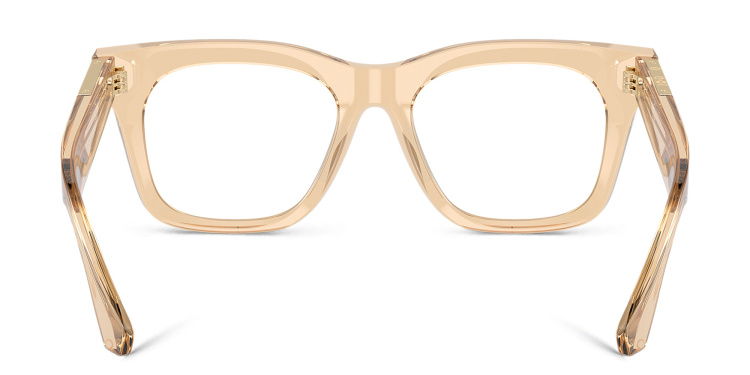 تسوق نظارات طبية مربّعة بشعار العلامة بربري بلون بني أونلاين.