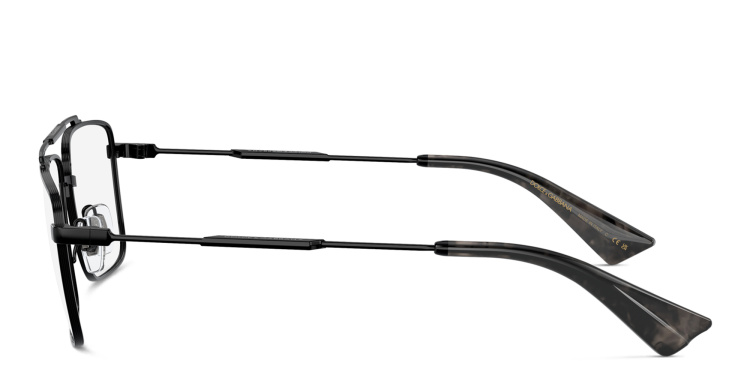 Shop Dolce & Gabbana Logo Wide Rectangle Eyeglasses in Black online.