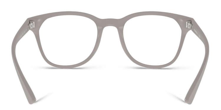 Shop Emporio Armani Logo Panthos Eyeglasses in Grey online.