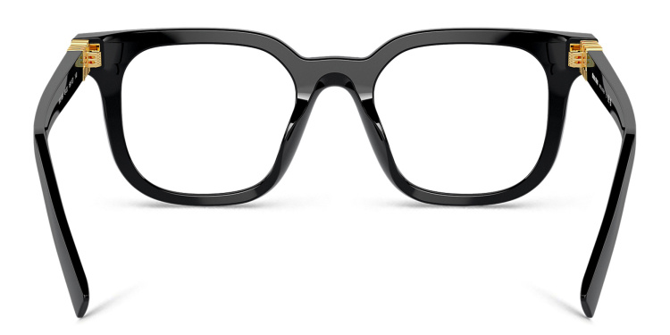 تسوق نظارات طبية مربّعة بشعار العلامة العمودي ميو ميو بلون أسود أونلاين.