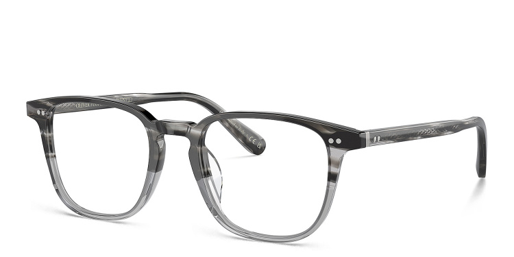 Shop OLIVER PEOPLES Nev Unisex Pillow Eyeglasses in Grey online.