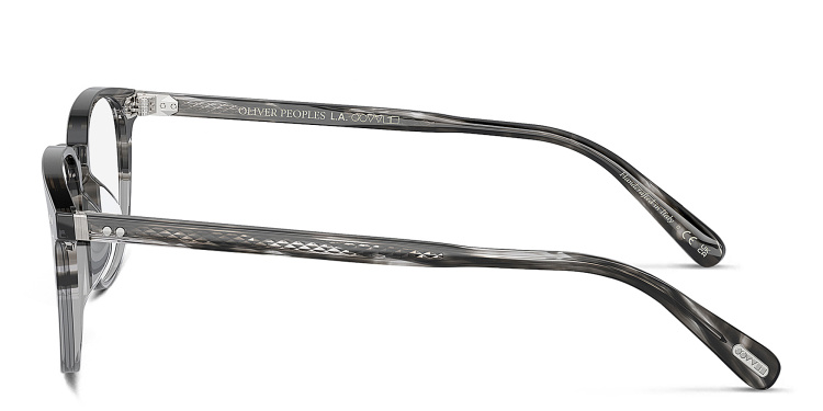 Shop OLIVER PEOPLES Nev Unisex Pillow Eyeglasses in Grey online.