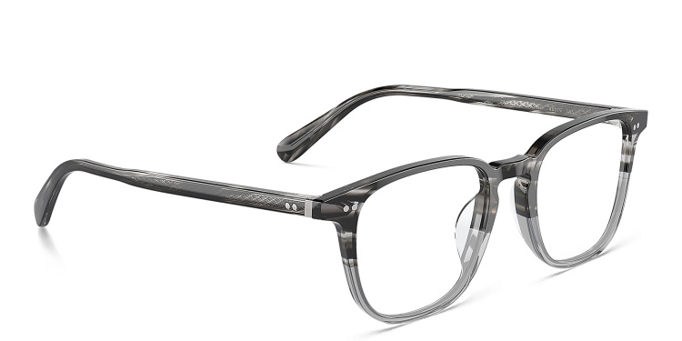 Shop OLIVER PEOPLES Nev Unisex Pillow Eyeglasses in Grey online.