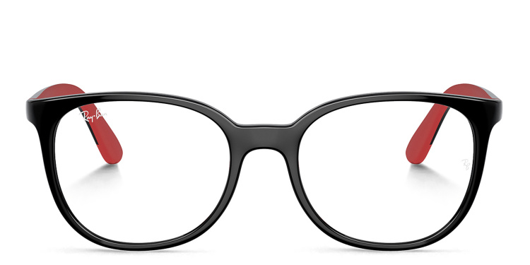 Shop Ray-Ban Junior Optics Kids Panthos Eyeglasses in Black online.