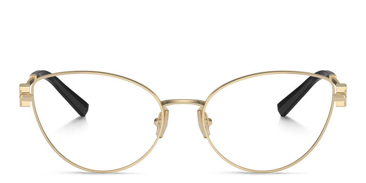 Shop TIFFANY T Motif Cat-Eye Eyeglasses in Gold online.