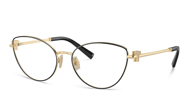 Shop TIFFANY T Motif Cat-Eye Eyeglasses in Black online.