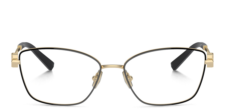 Shop TIFFANY T Motif Butterfly Eyeglasses in Black online.