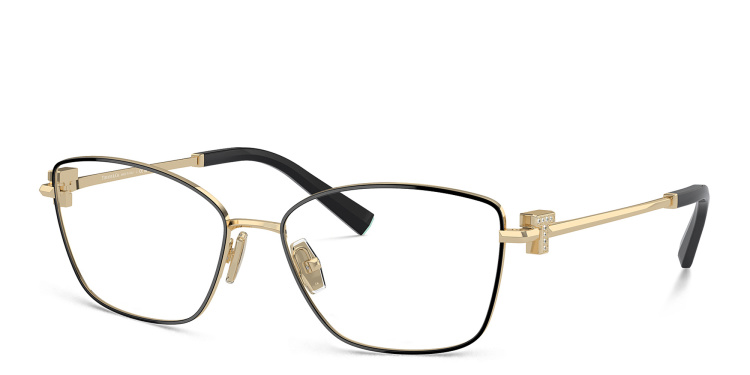 Shop TIFFANY T Motif Butterfly Eyeglasses in Black online.