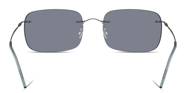 تسوق نظارات شمسية طراز بيلو بدون إطار بشعار العلامة جورجو أرماني بلون رصاصي أونلاين.
