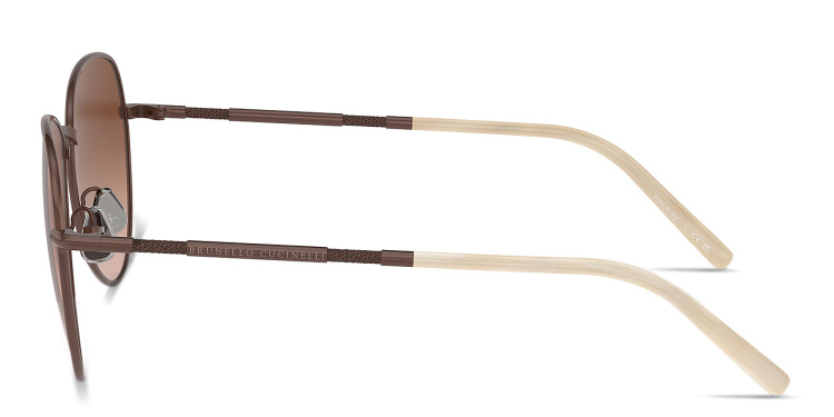 تسوق نظارات شمسية تايمليس ريفليكشنز طراز أفياتور برونيلو كوتشينيلي بلون بني أونلاين.