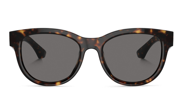 Shop BURBERRY Logo Panthos Sunglasses in Havana online.