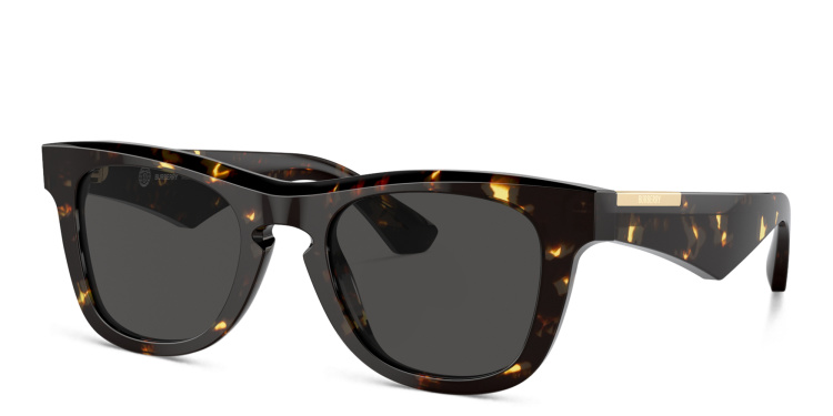 Shop BURBERRY Logo Unisex Square Sunglasses in Havana online.