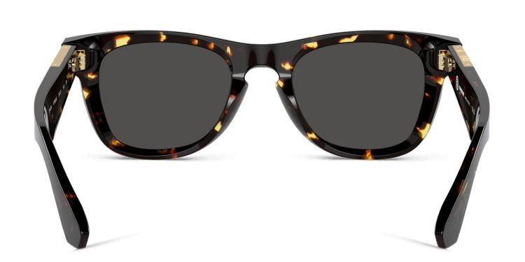 Shop BURBERRY Logo Unisex Square Sunglasses in Havana online.