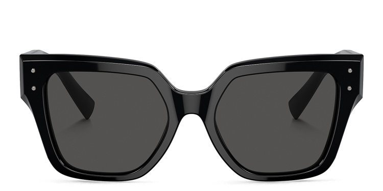Shop Dolce & Gabbana Logo Square Sunglasses in Black online.