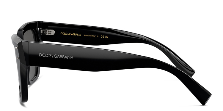Shop Dolce & Gabbana Logo Square Sunglasses in Black online.