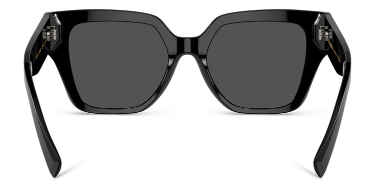 Shop Dolce & Gabbana Logo Square Sunglasses in Black online.