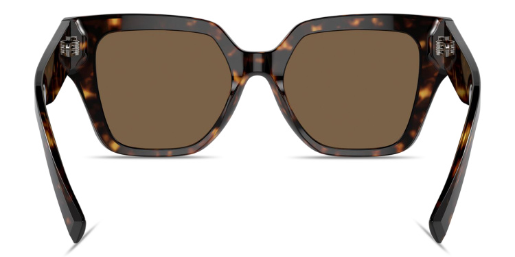Shop Dolce & Gabbana Logo Signature Square Sunglasses in Havana online.