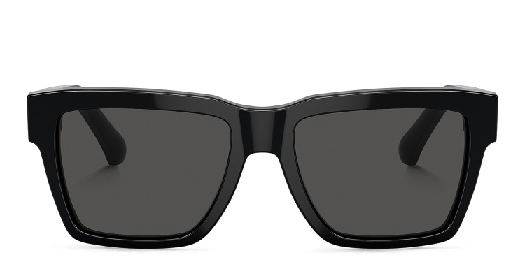 Shop Dolce & Gabbana Logo Square Sunglasses in Black online.