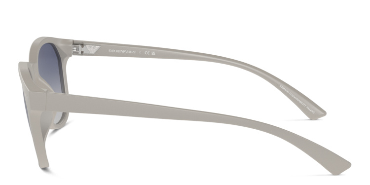 Shop Emporio Armani Logo Panthos Sunglasses in Grey online.