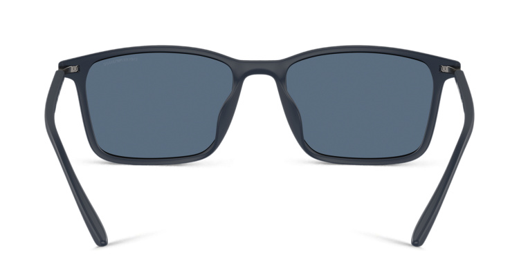 تسوق نظارات شمسية مستطيلة بشعار العلامة امبوريو أرماني بلون أزرق أونلاين.