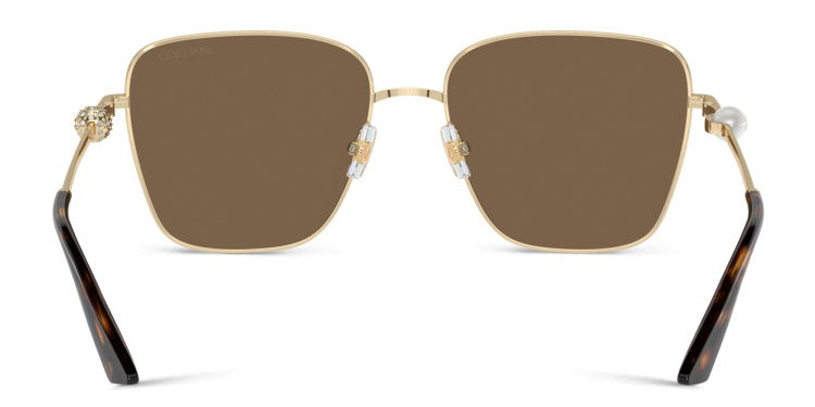تسوق نظارات شمسية مربّعة مزيّنة باللؤلؤ جيمي تشو بلون ذهبي أونلاين.