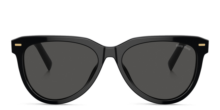 تسوق نظارات شمسية بانتوس بشعار العلامة العمودي ميو ميو بلون أسود أونلاين.