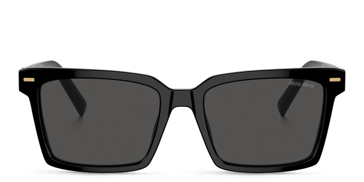 تسوق نظارات شمسية مستطيلة بشعار العلامة العمودي ميو ميو بلون أسود أونلاين.