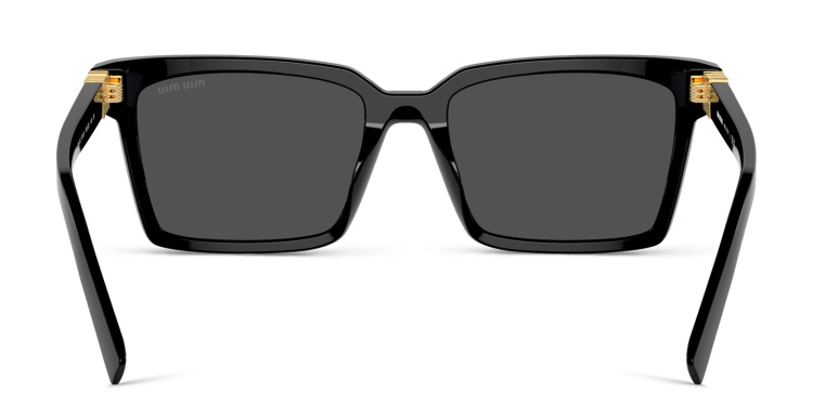 تسوق نظارات شمسية مستطيلة بشعار العلامة العمودي ميو ميو بلون أسود أونلاين.