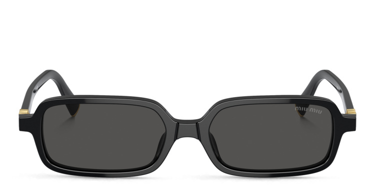 تسوق نظارات شمسية مستطيلة بشعار العلامة العمودي ميو ميو بلون أسود أونلاين.