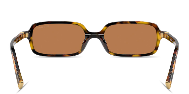 Shop MIU MIU Regard Rectangle Sunglasses in Havana online.