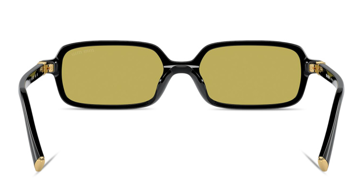 تسوق نظارات شمسية مستطيلة بشعار العلامة العمودي ميو ميو بلون أسود أونلاين.