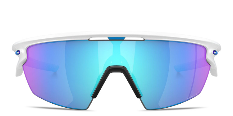 Shop Oakley Sphaera Unisex Half-Rim Mask Sunglasses in White online.