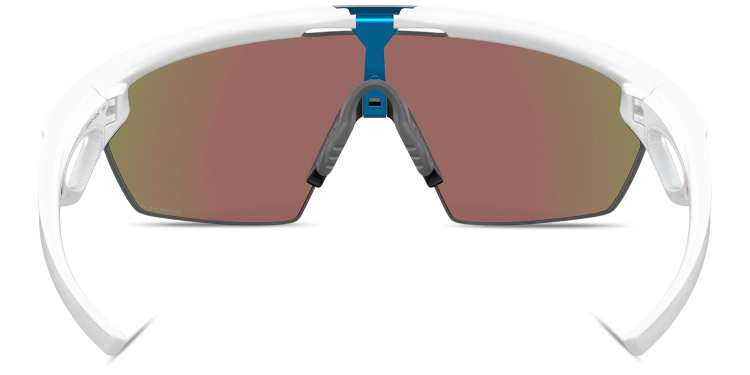 Shop Oakley Sphaera Unisex Half-Rim Mask Sunglasses in White online.