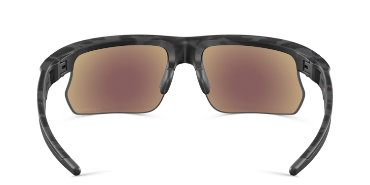 Shop Oakley BiSphaera Unisex Half-Rim Wide Rectangle Sunglasses in Grey online.