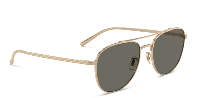 Shop OLIVER PEOPLES Rivetti Unisex pilot Sunglasses in Gold online.