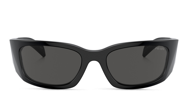 تسوق نظارات شمسية سيمبول بإطار بترفلاى برادا بلون أسود أونلاين.