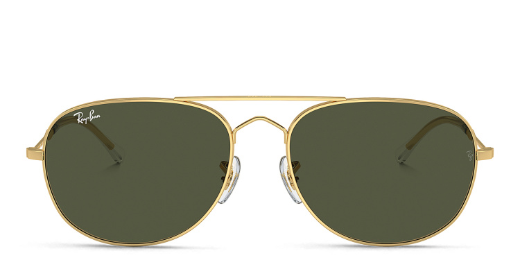 Shop Ray-Ban Bain Bridge Unisex Pilot Sunglasses in Gold online.