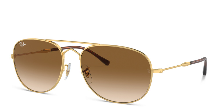 Shop Ray-Ban Bain Bridge Unisex Pilot Sunglasses in Gold online.