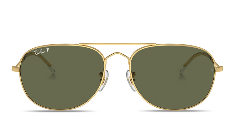 Shop Ray-Ban Bain Bridge Unisex Pilot Sunglasses in Gold online.